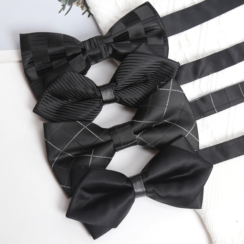 Bow Tie Pre Tied - 1 個蝶ネクタイ蝶パーティーウェディング男性ネクタイ黒調節可能なちょう結び蝶ネクタイクラシック蝶大人のアクセサリービジネスギフト