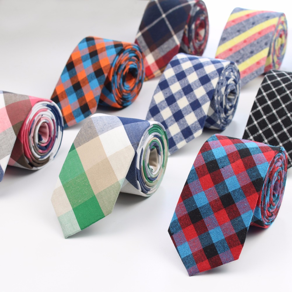 Skinny Tie Men - ファッションネクタイクラシックメンズチェック柄ネクタイカジュアルタータンスーツbowknotsネクタイ男性綿スキニースリムネクタイカラフルなネクタイ