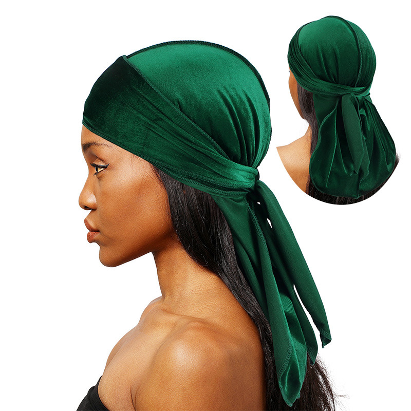 男性と女性のためのユニセックスベルベットヘッドバンド,バンダ - Bandana Doo Rag のレビューと価格