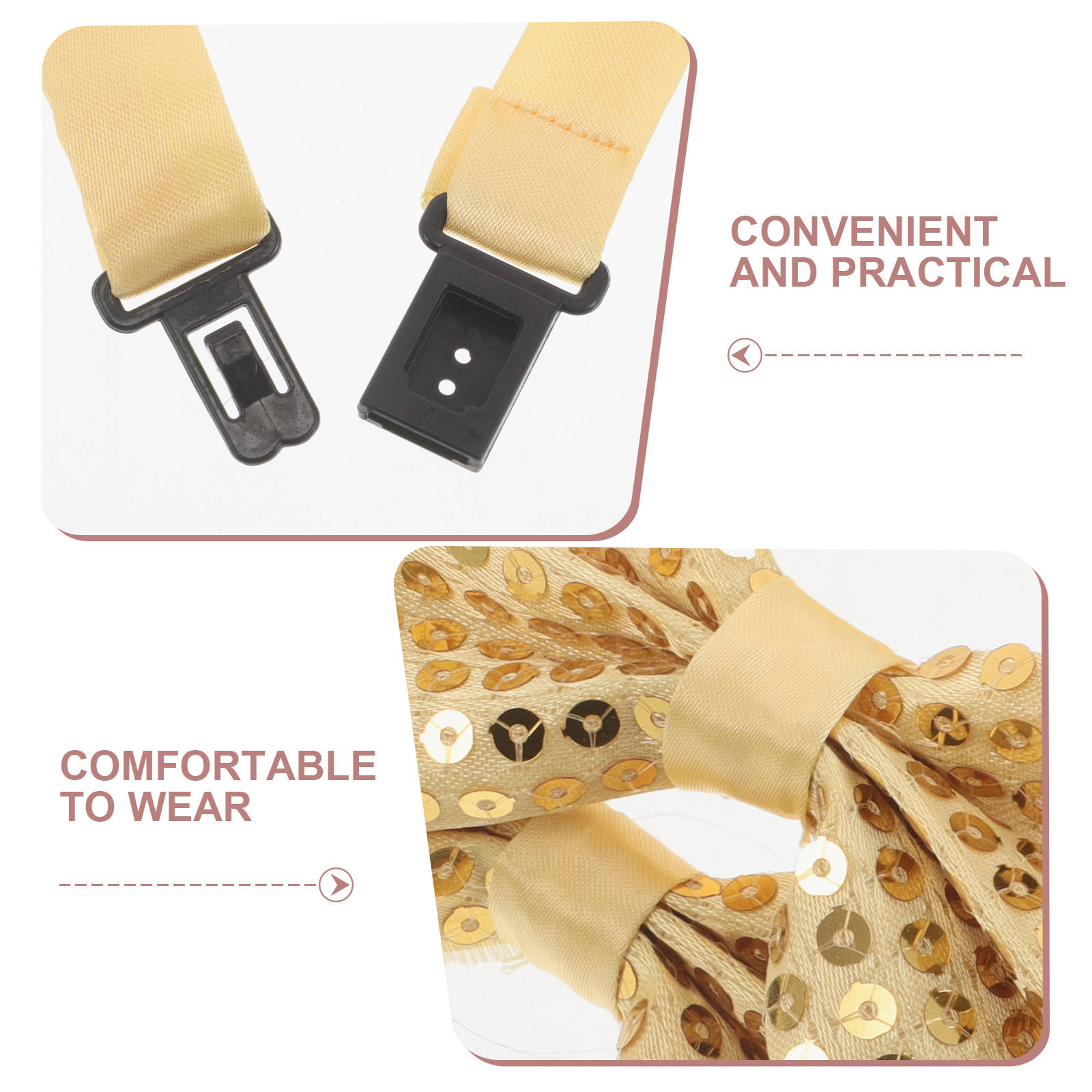 子供用スパンコールリボンタイ5個セット。結び目が付いており、 - Bow Tie Pre Tied のレビューと価格