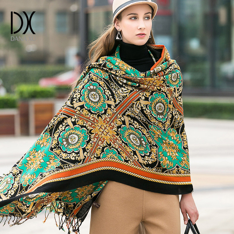 DANA XU 100％ウール製、大判のショールスカーフ。女 - Pashmina Wrap Large のレビューと価格