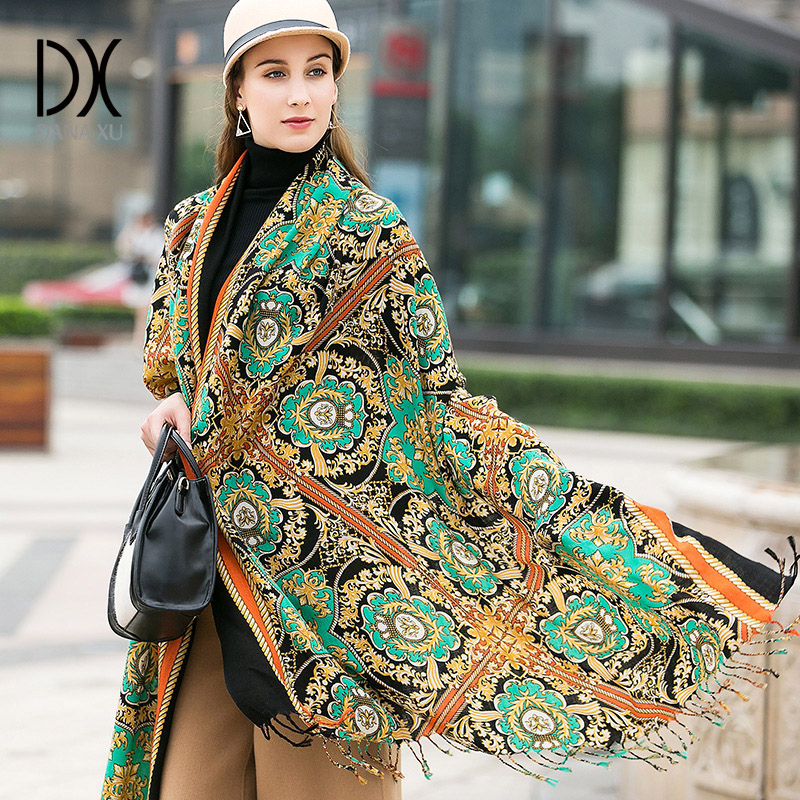 DANA XU 100％ウール製、大判のショールスカーフ。女 - Pashmina Wrap Large のレビューと価格