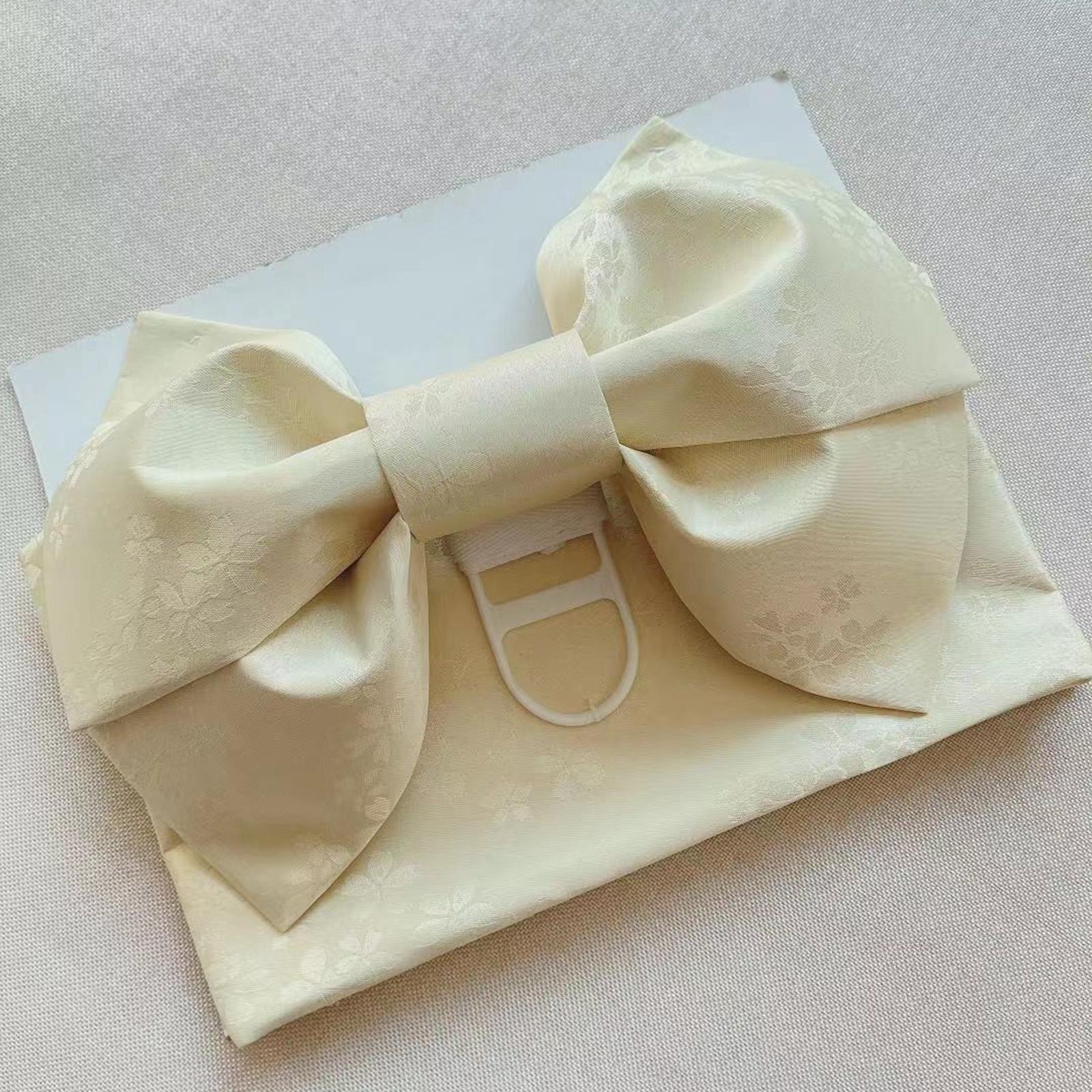 レトロ調の日本のサッシュベルト、あらかじめ結び済みのリボン付 - Bow Tie Pre Tied のレビューと価格