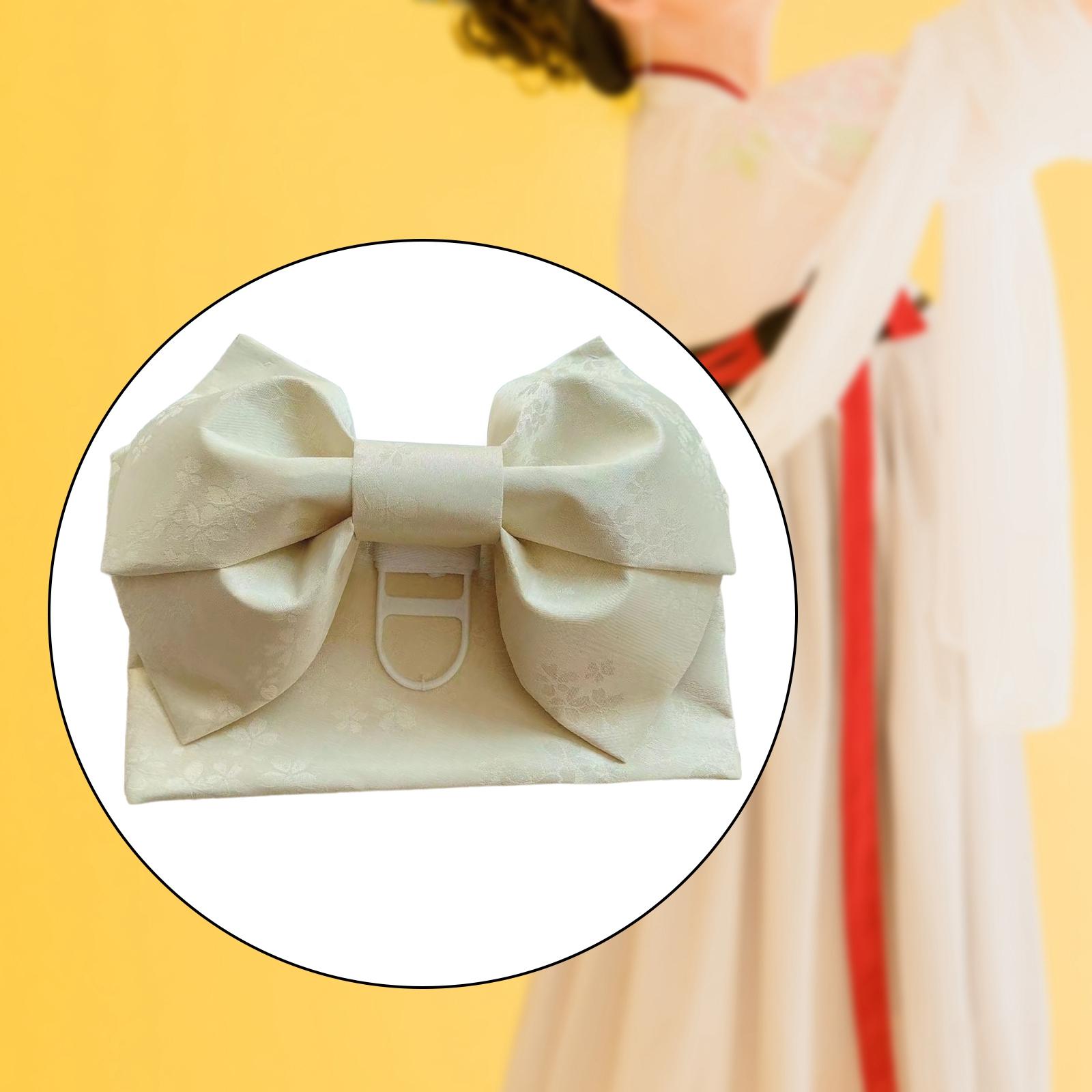 レトロ調の日本のサッシュベルト、あらかじめ結び済みのリボン付 - Bow Tie Pre Tied のレビューと価格