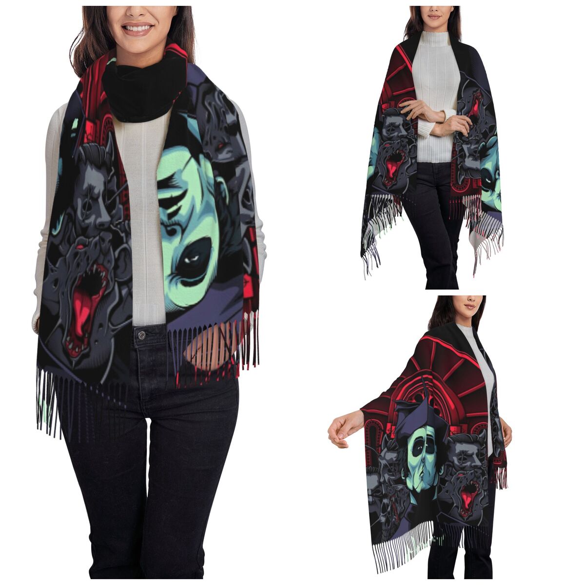 ゴーストバンド ショールラップ レディース用 暖かい 大きな - Pashmina Wrap Large のレビューと価格
